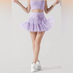 PopFlex Piroutte Skirt/Skort, Lavender, Size M